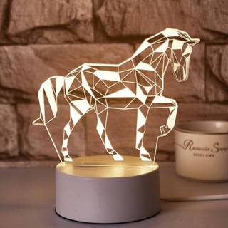 Nachtlamp Kunststof Acryl One-Size veel kleurig 1pc 3 kleuren paard nachtlampje