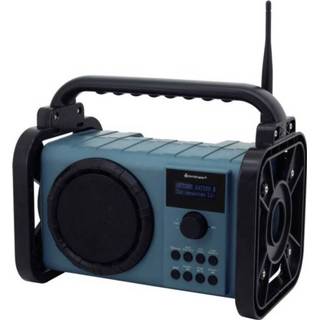 Bouwradio turkoois Soundmaster DAB80 DAB+, FM Bluetooth, DAB+ Handsfreefunctie, Spatwaterbestendig, Stofdicht Turquoise 4005425010425