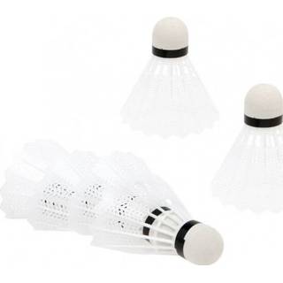 6x Witte badminton shuttles - Action products