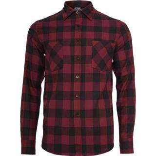 👉 Shirt flanellen overhemd zwart bordeaux Urban Classics Checked Flannel zwart-bordeaux 4060587308179