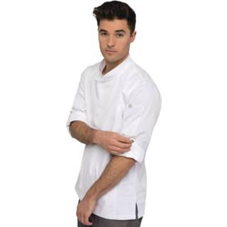 👉 Chef Works Urban Hartford unisex koksbuis met rits lange mouw wit XS - XS