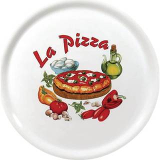 👉 Pizzabord porseleinen Saturnia pizzaborden 31cm met La Pizza-decor