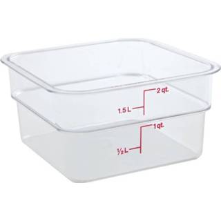 👉 Voedsel doos polycarbonaat transparant Cambro Camsquare vierkante voedseldoos 1,9ltr