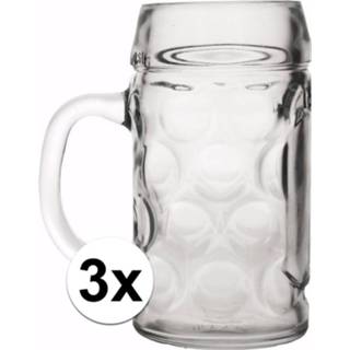 👉 Bierpul active transparant glas Duitse bierpullen 0,4 liter 3 stuks