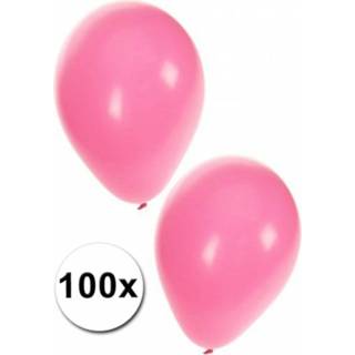 👉 Ballon active roze kunststof 100 Lichtroze dekoratie ballonnen