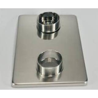 👉 Wiesbaden 8mm verlengset geborsteld staal tbv 2-knops...