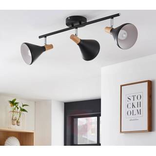 👉 Plafond lamp warmwit zwart a+ metaal LED plafondlamp Arina, Scandinavische stijl