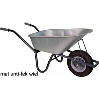 👉 Klus kruiwagen gecoat frame 85 Liter verzinkt softwiel (anti-lek...