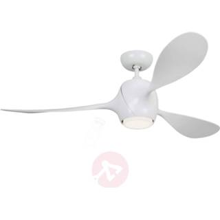 👉 Plafond ventilator warmwit a+ wit casa fan kunststof Plafondventilator Eco Fiore - LED-licht