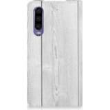 👉 Standcase wit Huawei P30 Hoesje Design White Wood 8720091043152