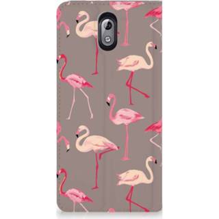 👉 Standcase Nokia 3.1 (2018) Uniek Hoesje Flamingo 8720091077133