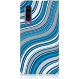 👉 Standcase blauw Huawei P30 Hoesje Design Waves Blue 8720091091016