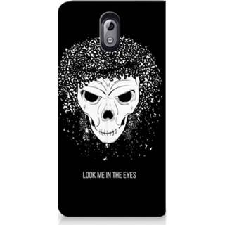 👉 Standcase Nokia 3.1 (2018) Uniek Hoesje Skull Hair 8720091165052