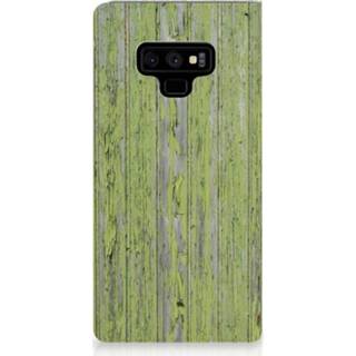 👉 Standcase donkergroen Samsung Galaxy Note 9 Hoesje Design Green Wood 8720091187559