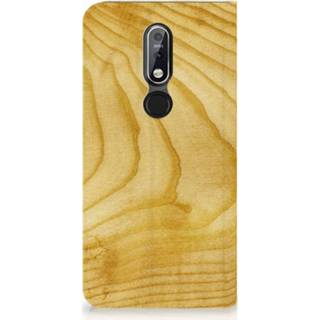 👉 Standcase hout Nokia 7.1 (2018) Uniek Hoesje Licht 8720091322554