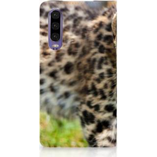 Standcase baby's Huawei P30 Uniek Hoesje Baby Luipaard 8720091367203