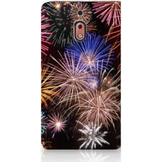 👉 Standcase Nokia 2.1 2018 Hoesje Design Vuurwerk 8720091418134