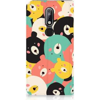 👉 Standcase Nokia 7.1 (2018) Uniek Hoesje Bears 8720091430983