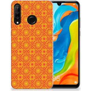 👉 Oranje Huawei P30 Lite TPU Hoesje Design Batik Orange 8720091472662