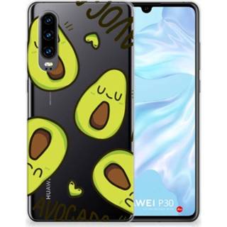 👉 Huawei P30 Uniek TPU Hoesje Avocado Singing 8720091483828