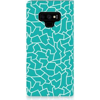 👉 Standcase blauw Samsung Galaxy Note 9 Hoesje Design Cracks Blue 8720091644441