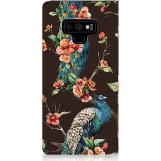 👉 Standcase Samsung Galaxy Note 9 Hoesje Design Pauw met Bloemen 8720091716216