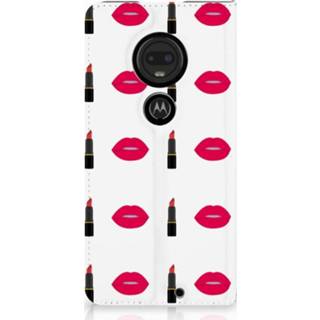 👉 Standcase Motorola Moto G7 | Plus Hoesje Design Lipstick Kiss 8720091867857