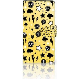 👉 Geel Samsung Galaxy S6 Edge Uniek Boekhoesje Punk Yellow 8720091320444
