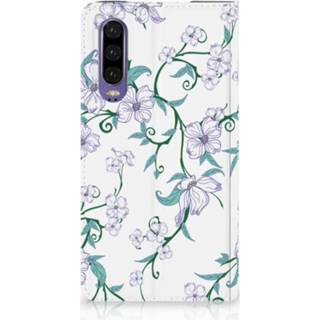 👉 Standcase wit Huawei P30 Uniek Hoesje Blossom White 8720091967359