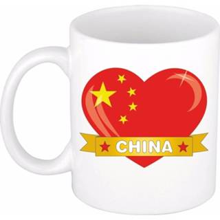 👉 Beker keramiek Hartje China / mok van 300 ml