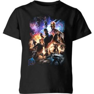 👉 Avengers Endgame Character Montage Kids' T-Shirt - Black - 9-10 Years - Zwart
