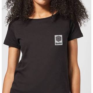 👉 Rubik's Rubiks Box Pocket Women's T-Shirt - Black - 5XL - Zwart