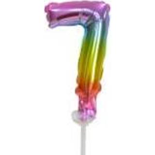 👉 Folie groot ballon cijfer 7 is 13 cm regenboog kleuren 8719409088152