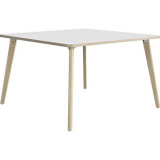 👉 Bureautafel wit eiken spaanplaat Vierkante bureau tafel Artefact 140 cm breed in met