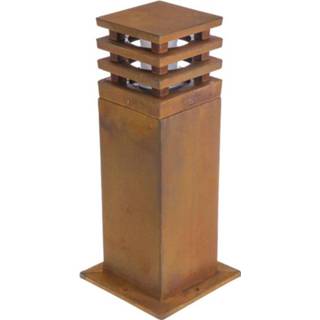 👉 Buitenlamp staand RUSTY 40 cm E27 vierkant