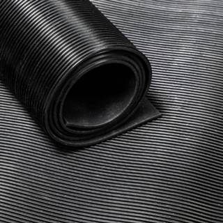 👉 Rubberloper zwart Rubber loper/ fijnrib rubbermat op rol van 10 meter - 3 mm Bre
