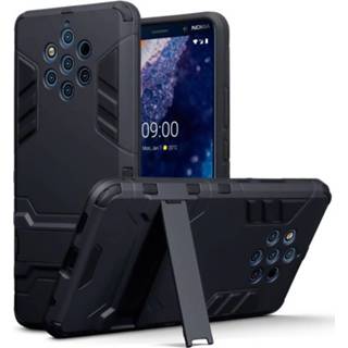 👉 Zwart backcover hoes Qubits - Double Armor Layer met stand Nokia 9 PureView 5053102842585