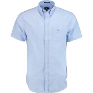 👉 Casual overhemd XL male blauw overhemden met korte mouwen