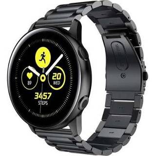 👉 Armband m zakelijk druksluiting zwart metalen Just in Case voor Samsung Galaxy Watch Active - 8720007256867