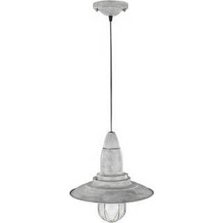 👉 Hanglamp hanglampen binnenverlichting plafond rond grijs antiek metaal glas Trio FISHERMAN