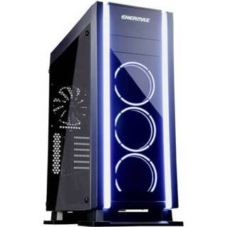 👉 Stoffilter zwart Midi-tower Gaming-behuizing Enermax Saberay RGB 3 voorgeïnstalleerde LED-ventilators, 1 ventilator, Zijvenster, Stoffilter, 4713157723437