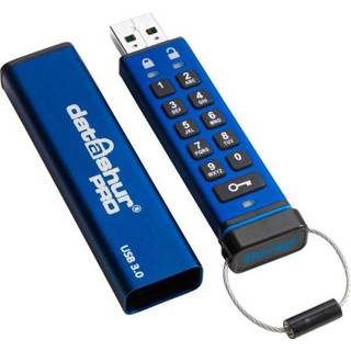 👉 IStorage datAshurÂ® PRO USB-stick 64 GB USB 3.0 Blauw IS-FL-DA3-256-64