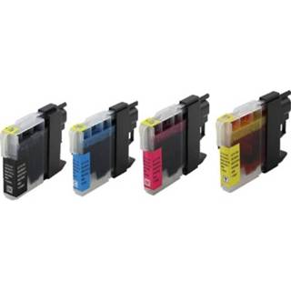 👉 Inktcartridge Compatible inkt cartridge LC-1100HY, LC1100HY serie voor Brother, van Go4inkt (4 st)