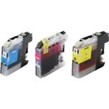 👉 Compatible inkt cartridge LC-125XL, LC125XL serie voor Brother, van Go4inkt C/M/Y (3 st) (LC121-LC123-LC127)