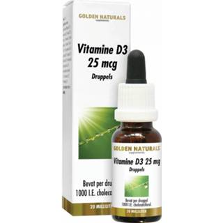 👉 Vitamine vitamines gezondheid Golden Naturals D3 25mcg Druppels 8718164647550