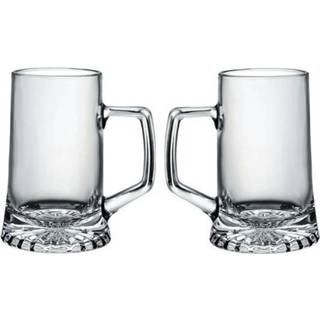 👉 Bierglas transparant glas volwassenen 6x Bierglazen/bierpullen 40 cl