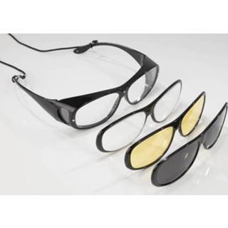 👉 Vergrootglas active Overzetbril met 3 verwijderbare frames, 100% UV-400 bescherming, gepolariseerd, vergrootglazen 200% 4260576970145