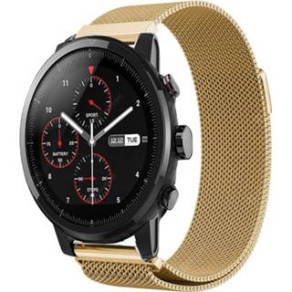 👉 Watch steel goud Milanese Loop Stainless Band Strap For Huami Amazfit Stratos 2/2S