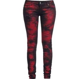 👉 Spijkerbroek zwart rood meisjes Rock Rebel by EMP Megan Girls jeans zwart-rood 4031417373940