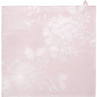 👉 Theedoek active Fleurs Rouges vierkant catalogus roze Royal Boch 60 x cm